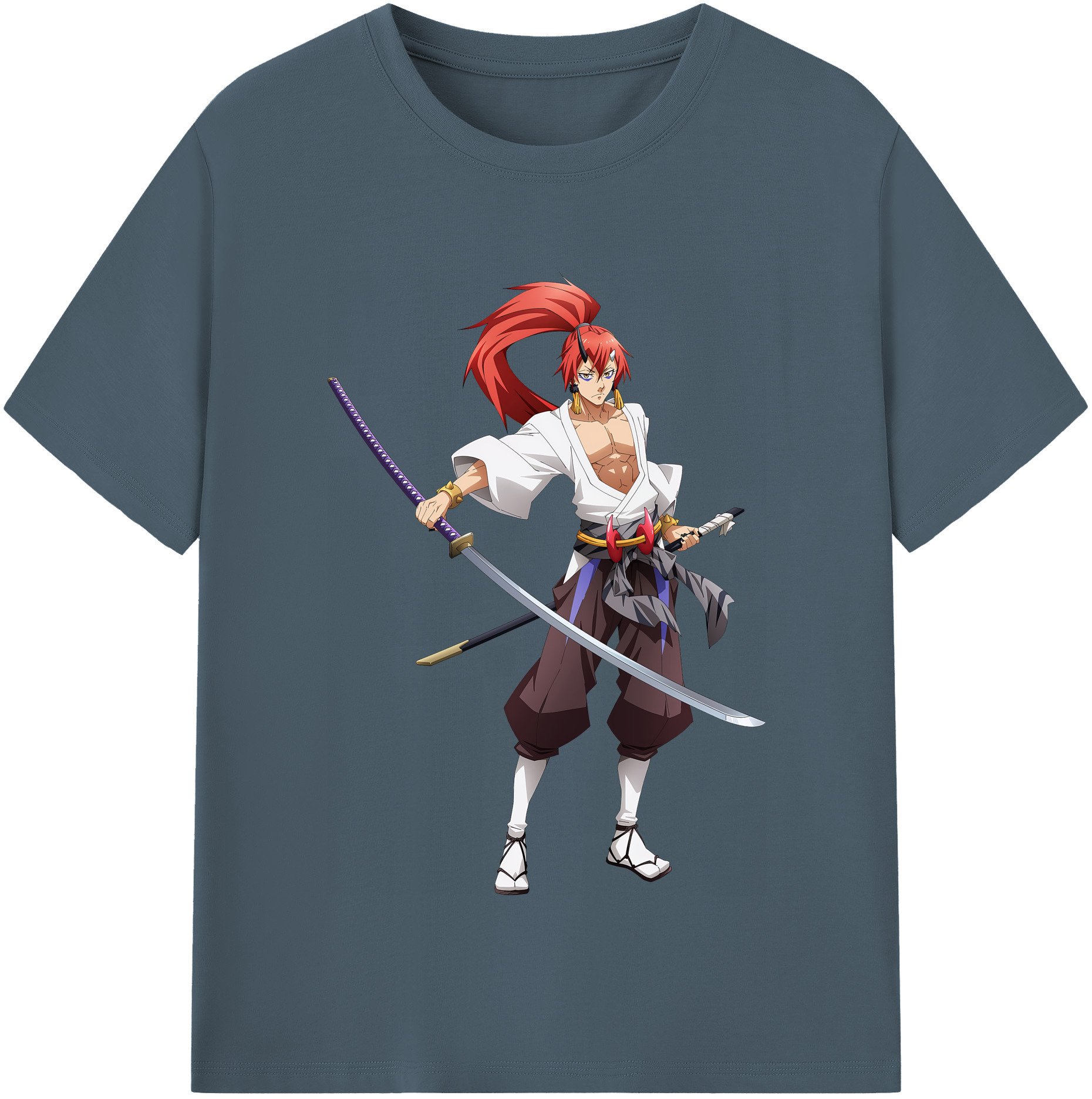 （画像用） 転スラ Regarding Reincarnated to Slime 綿100％半袖Tシャツ（フロントプリント）